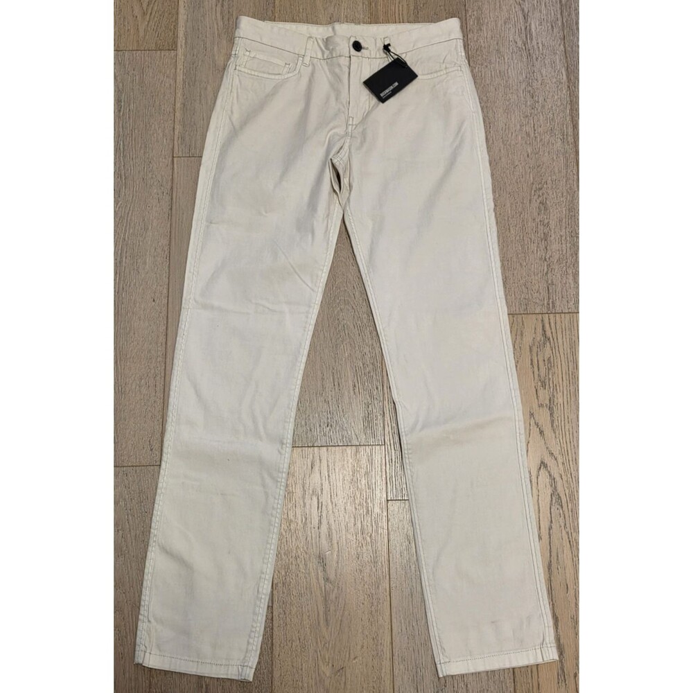 NWT Buck Mason Mojave Wash Canvas 5 Pocket Pant White Sand Men's 28x32 Stretch
